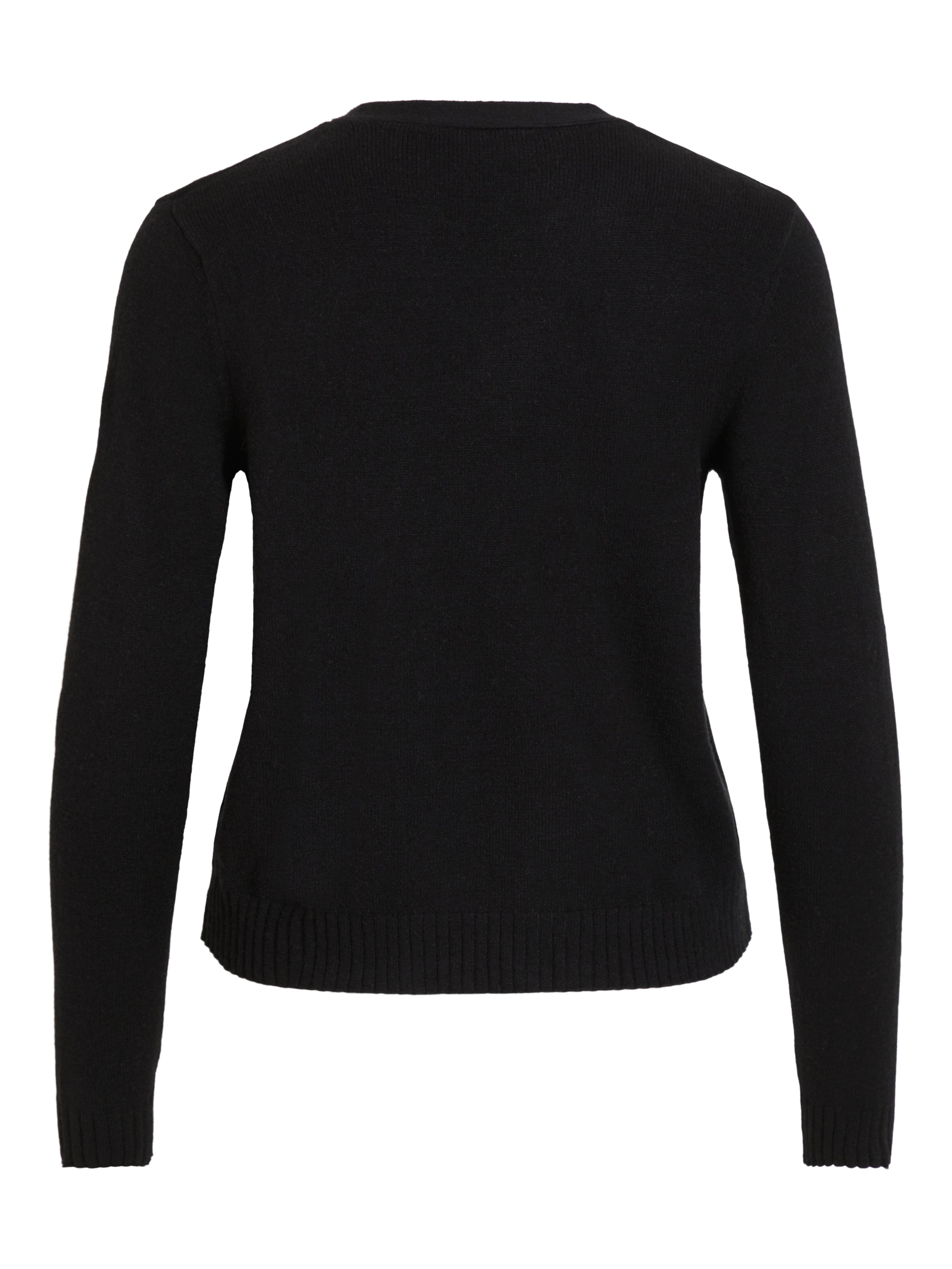 Viril Short L/S cardigan - sort